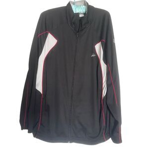 Athletech Black Colorblock Full Zip Activewear Performance Jacket Men's Large